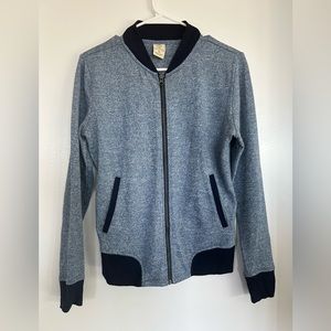 Balance Collection Soft Blue Casual Bomber Jacket